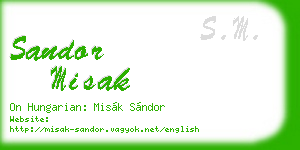 sandor misak business card