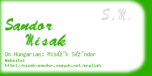 sandor misak business card